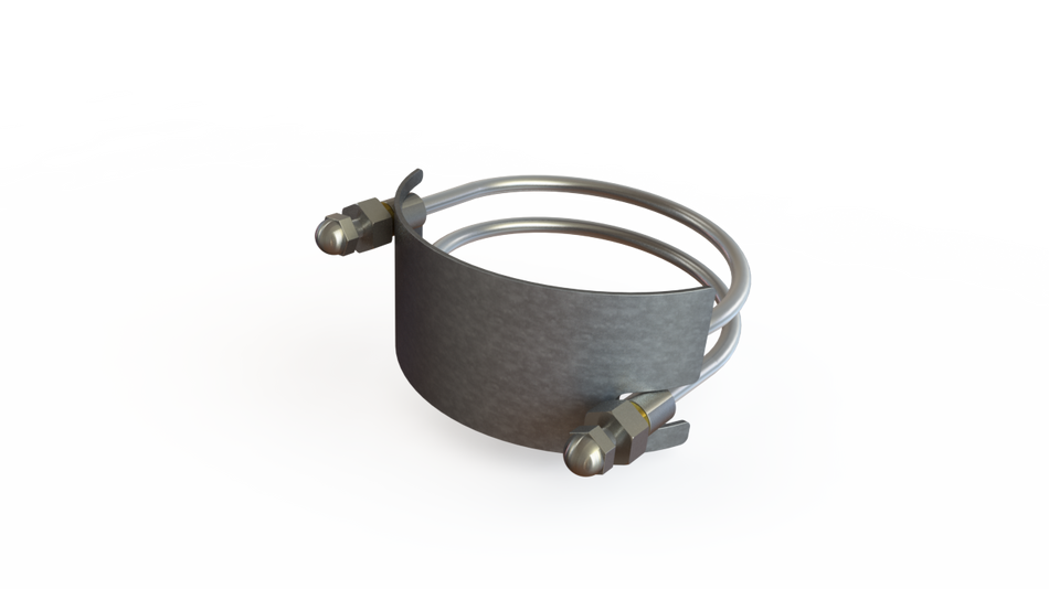 Spiral Double Bolt Hose Clamps